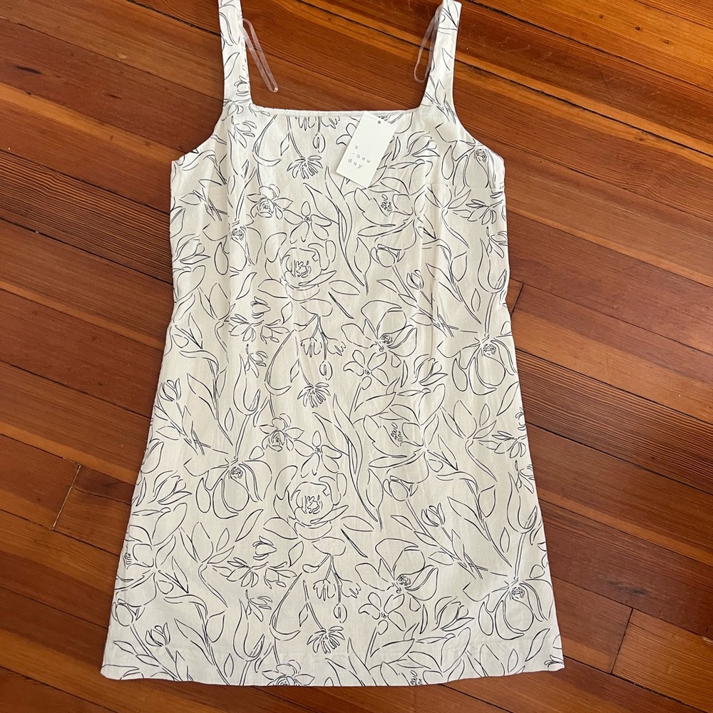a new day White Floral Mini Dress